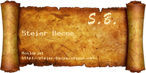 Steier Becse névjegykártya